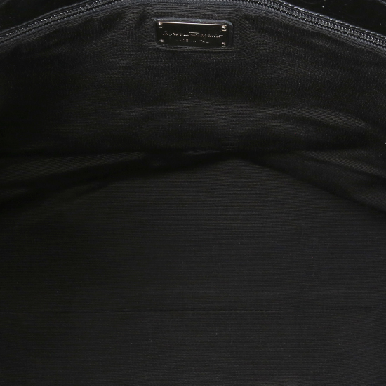 FERRAGAMO(USED)간치니 유광 블랙 레더 쇼퍼백