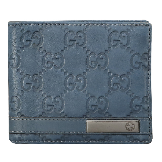 GUCCI(USED) 구찌 씨마 레더 블루 반지갑