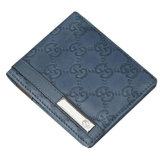 GUCCI(USED) 구찌 씨마 레더 블루 반지갑