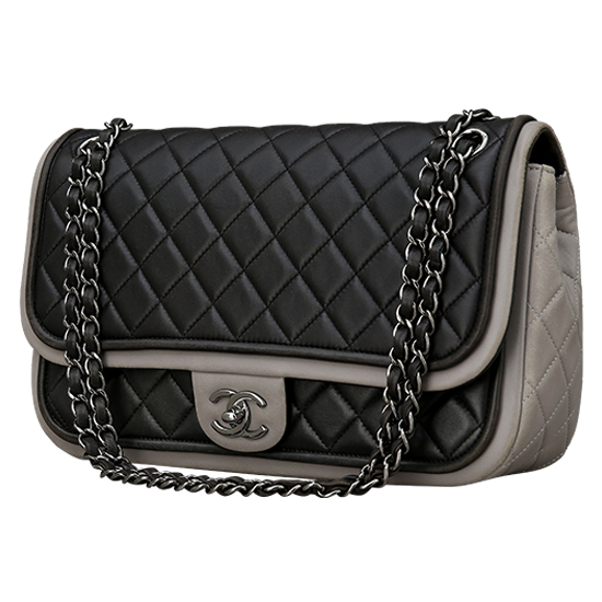 CHANEL(USED) 샤넬 램스킨 투톤 체인 숄더백