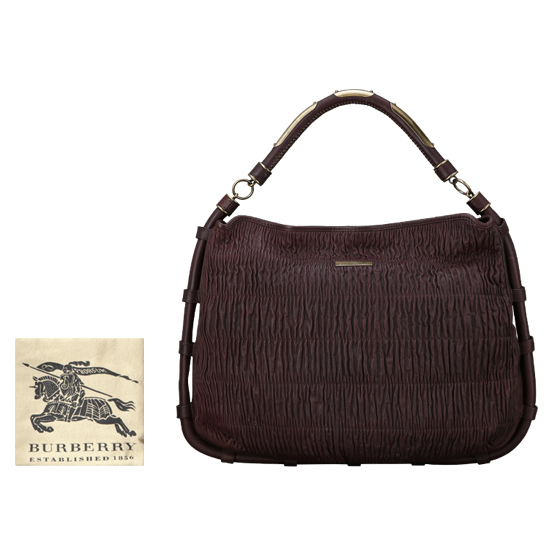 BURBERRY(USED)브라운 레더 토트겸 숄더백