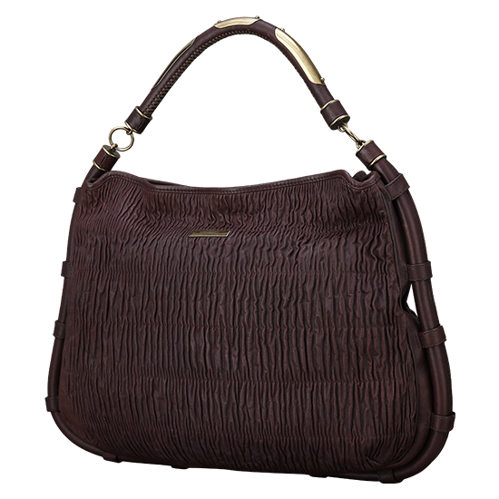 BURBERRY(USED)브라운 레더 토트겸 숄더백