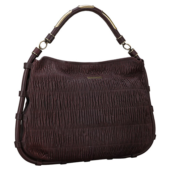 BURBERRY(USED)브라운 레더 토트겸 숄더백