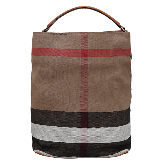 BURBERRY(USED)애쉬비 캔버스 체크 호보백