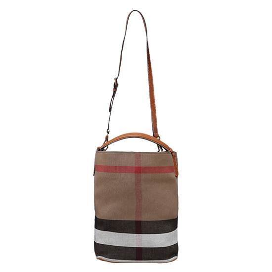 BURBERRY(USED)애쉬비 캔버스 체크 호보백