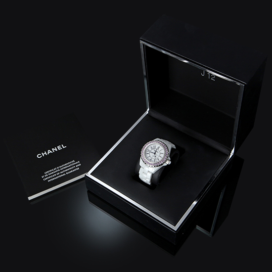 CHANEL(USED) 샤넬 J12 화이트세라믹 핑크사파이어