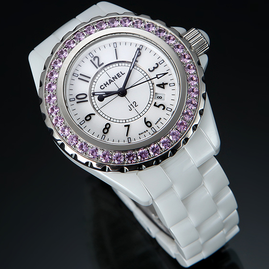 CHANEL(USED) 샤넬 J12 화이트세라믹 핑크사파이어