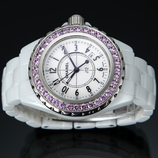 CHANEL(USED) 샤넬 J12 화이트세라믹 핑크사파이어