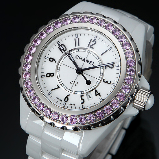 CHANEL(USED) 샤넬 J12 화이트세라믹 핑크사파이어
