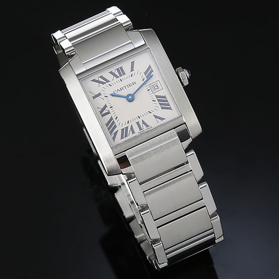 CARTIER((USED) 탱크 프랑세스 스틸 M