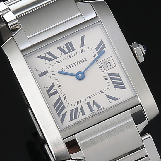 CARTIER((USED) 탱크 프랑세스 스틸 M