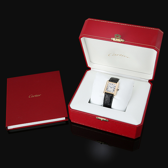 CARTIER(USED) 탱크솔로 콤비 가죽밴드 스몰