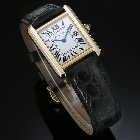 CARTIER(USED) 탱크솔로 콤비 가죽밴드 스몰