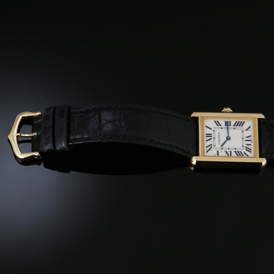 CARTIER(USED) 탱크솔로 콤비 가죽밴드 스몰