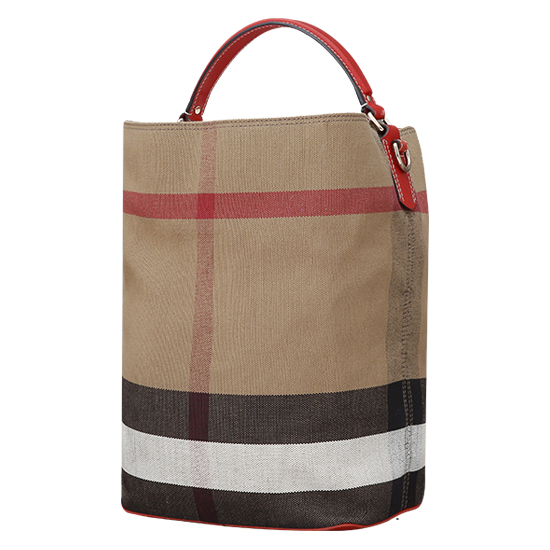 BURBERRY(USED)애쉬비 캔버스 체크 호보백