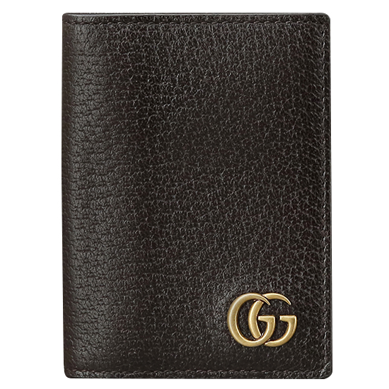 GUCCI(USED) 구찌 마몽트 브라운 레더 카드지갑