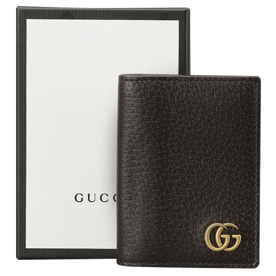 GUCCI(USED) 구찌 마몽트 브라운 레더 카드지갑