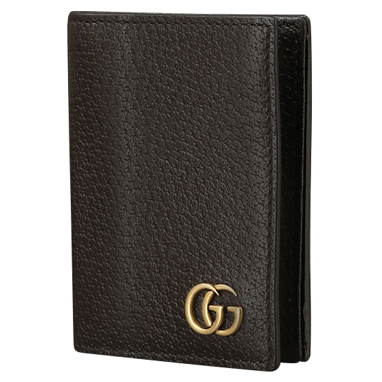 GUCCI(USED) 구찌 마몽트 브라운 레더 카드지갑