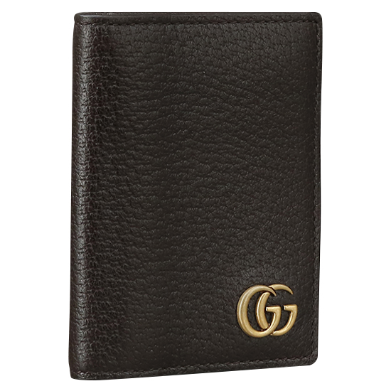 GUCCI(USED) 구찌 마몽트 브라운 레더 카드지갑