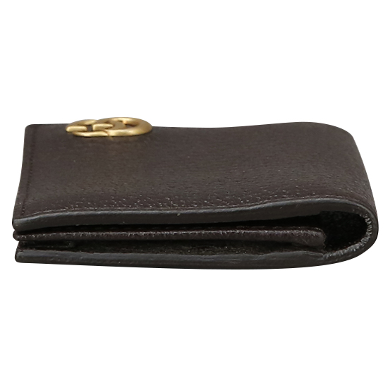 GUCCI(USED) 구찌 마몽트 브라운 레더 카드지갑