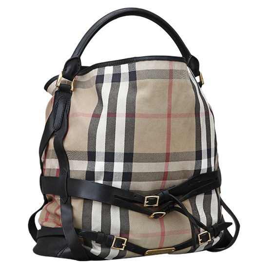 BURBERRY(USED)하우스 체크 트리밍 토트겸 숄더백