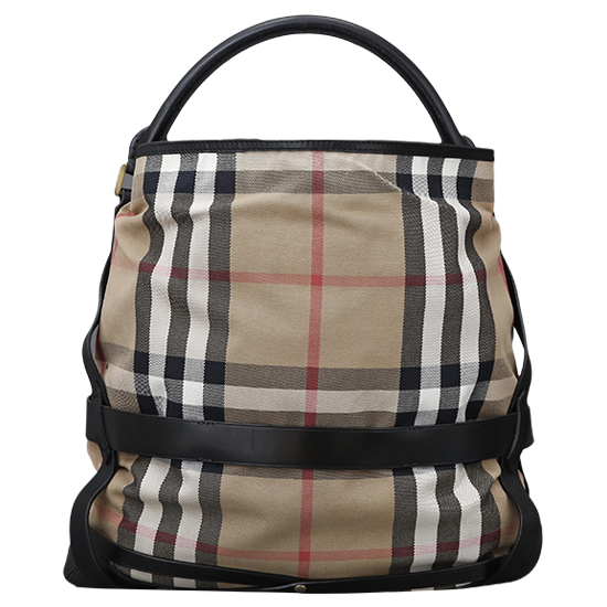 BURBERRY(USED)하우스 체크 트리밍 토트겸 숄더백