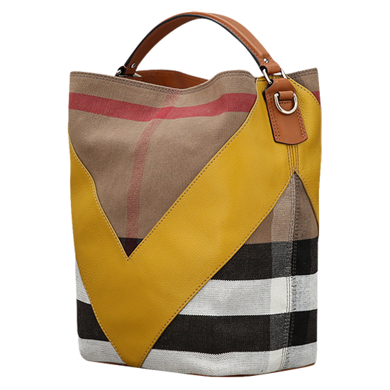 BURBERRY(USED)애쉬비 캔버스 체크 호보봭