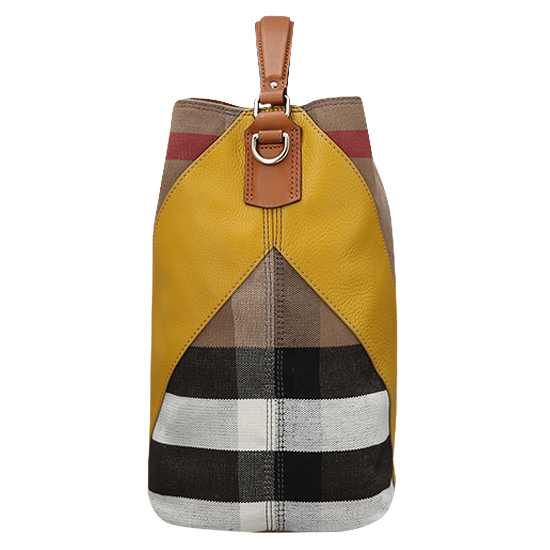 BURBERRY(USED)애쉬비 캔버스 체크 호보봭