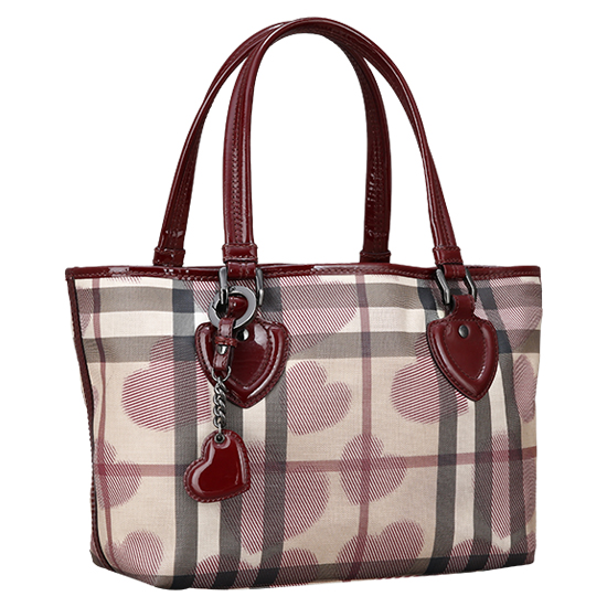 BURBERRY(USED)PVC 하트 스킨 숄더백