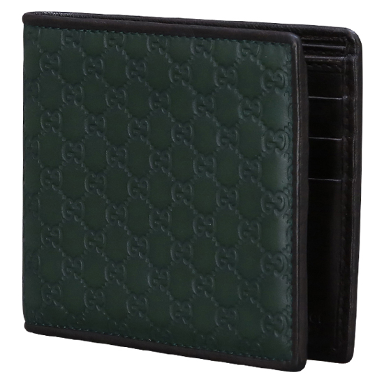 GUCCI(USED) 구찌 GG로고 씨마 그린 반지갑