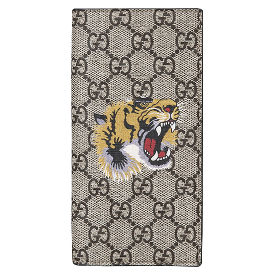 GUCCI(USED) 구찌 GG로고 PVC 수프림 타이거 장지갑