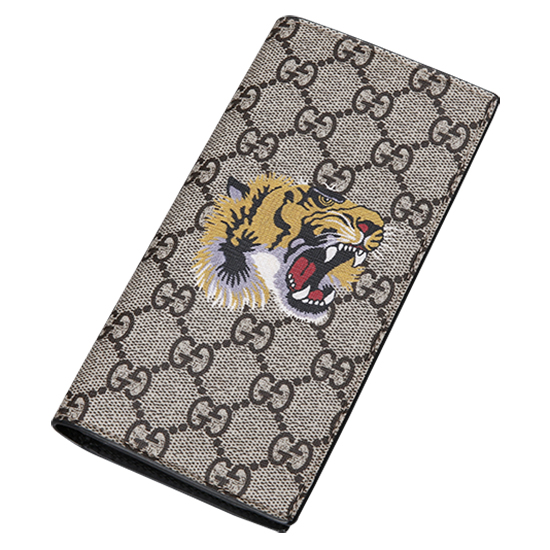 GUCCI(USED) 구찌 GG로고 PVC 수프림 타이거 장지갑
