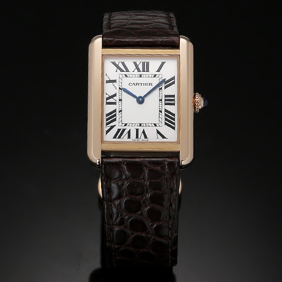 CARTIER(USED)탱크솔로 콤비 레더밴드 스몰