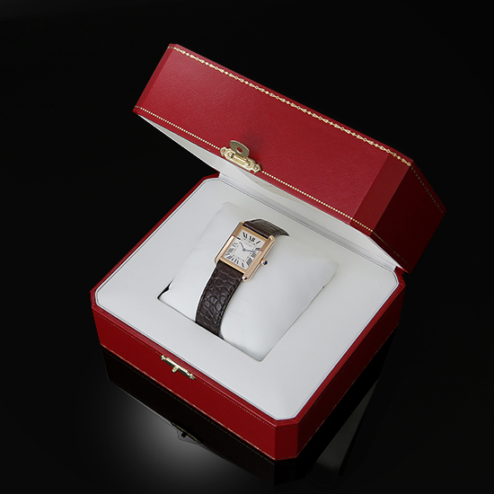 CARTIER(USED)탱크솔로 콤비 레더밴드 스몰