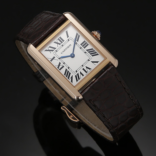 CARTIER(USED)탱크솔로 콤비 레더밴드 스몰
