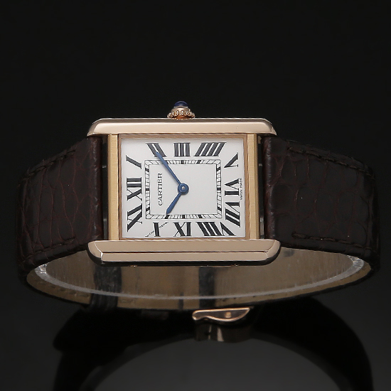 CARTIER(USED)탱크솔로 콤비 레더밴드 스몰