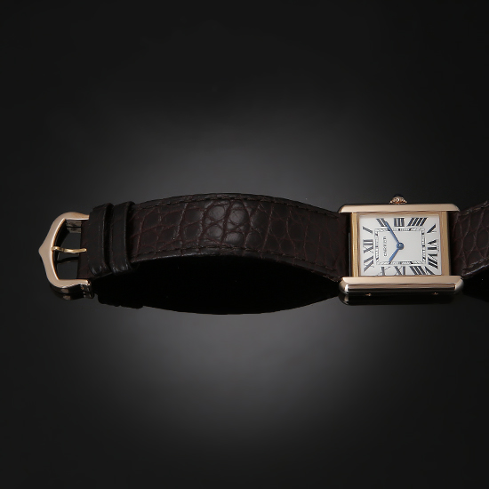 CARTIER(USED)탱크솔로 콤비 레더밴드 스몰