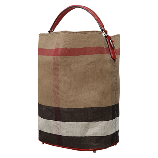 BURBERRY(USED)애쉬비 캔버스 체크 호보백