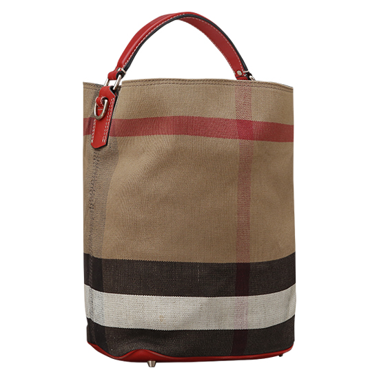 BURBERRY(USED)애쉬비 캔버스 체크 호보백