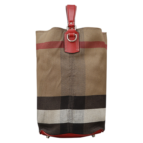 BURBERRY(USED)애쉬비 캔버스 체크 호보백