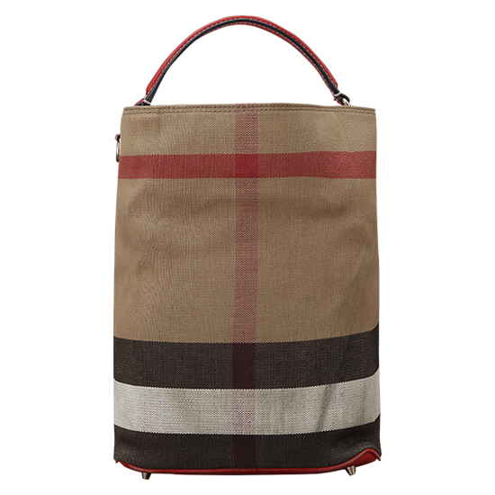 BURBERRY(USED)애쉬비 캔버스 체크 호보백