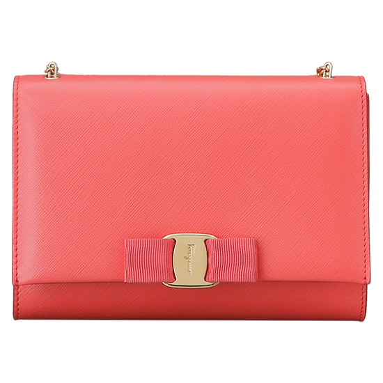 FERRAGAMO(USED)바라 리본 체인 숄더백
