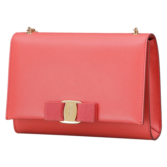 FERRAGAMO(USED)바라 리본 체인 숄더백
