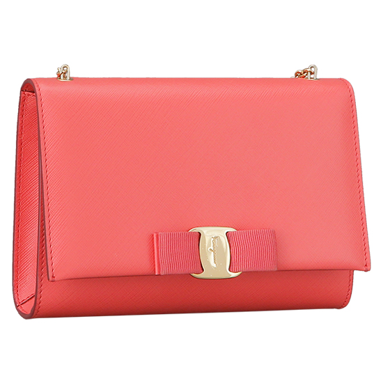 FERRAGAMO(USED)바라 리본 체인 숄더백