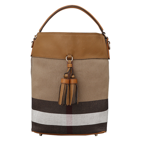 BURBERRY(USED)애쉬비 캔버스 체크 호보백