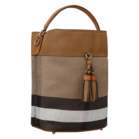 BURBERRY(USED)애쉬비 캔버스 체크 호보백