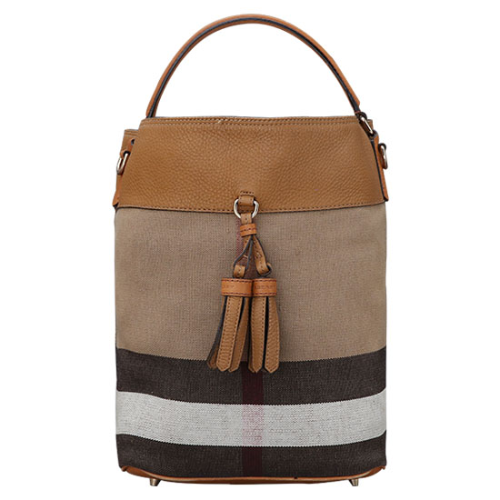BURBERRY(USED)애쉬비 캔버스 체크 호보백