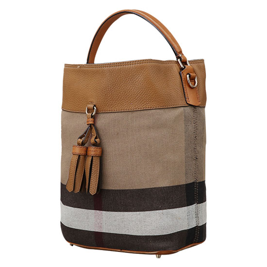 BURBERRY(USED)애쉬비 캔버스 체크 호보백