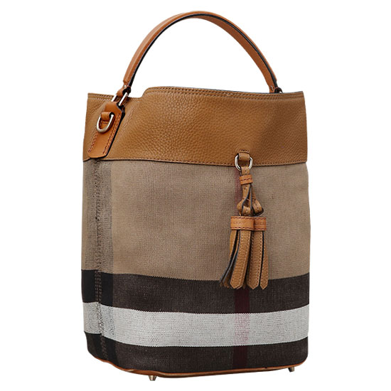 BURBERRY(USED)애쉬비 캔버스 체크 호보백