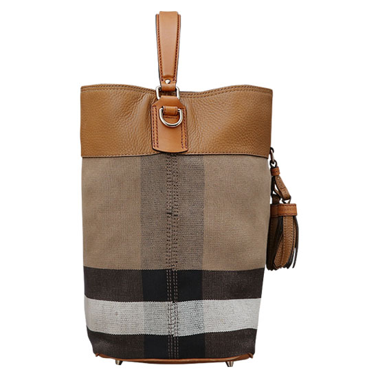 BURBERRY(USED)애쉬비 캔버스 체크 호보백